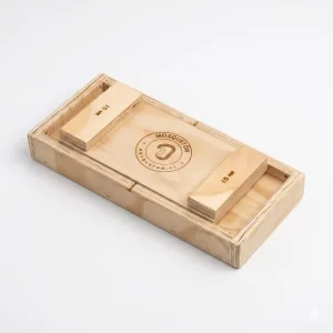 Juego de madera para competición de fuerza de dedos con regletas de 15mm marca Mosquetón.